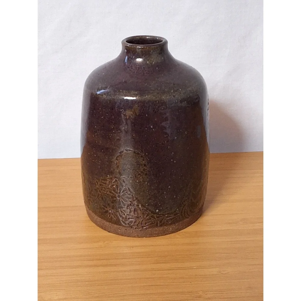 Vintage Mara‎ Mexico  Stoneware Decanter Bottle Vase. Signed